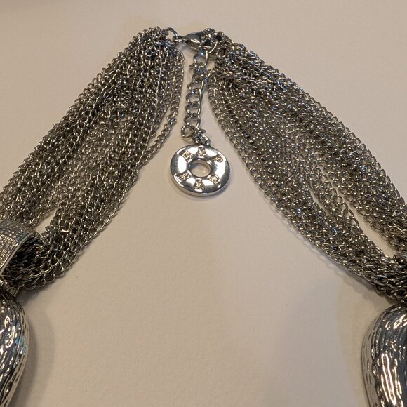 Chunky silver chain necklace - Picture 4 of 6